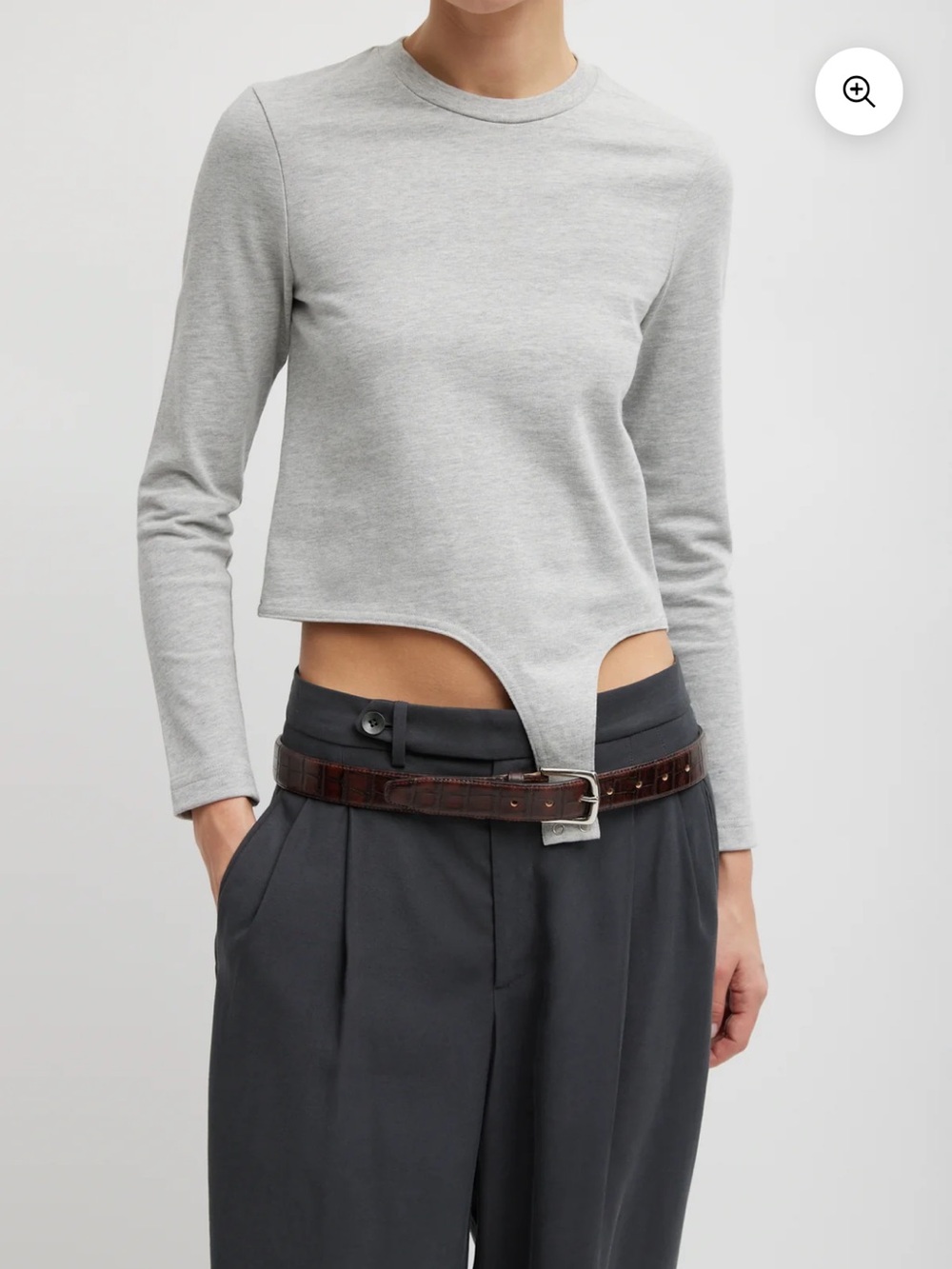 Tibi Perfect T-Shirt Shrunken Crewneck with straps